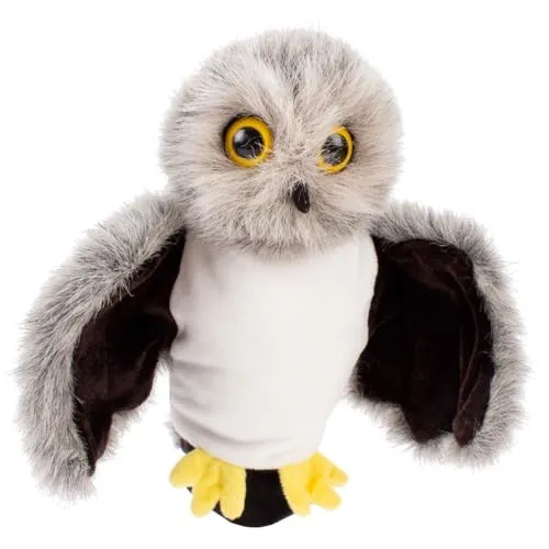 Beleduc Handpuppe Eule - Bewährt im Kindergarten, Mehrfarbig, Rollenspiel und Puppentheater, Lernspielzeug, Motorik fördern, Pädagogisches Spielzeug für Kita und Zuhause, für Kinder ab 3 Jahre