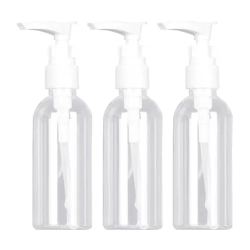 TYFGRT 3 Stück Lotionsflaschen, Tragbare Lotionsspenderflaschen, 100 Ml Pumpspender, Mini-Seifenspender, Pumpflasche Zum Ausgeben Drücken, Wiederverwendbare Lotionsflasche