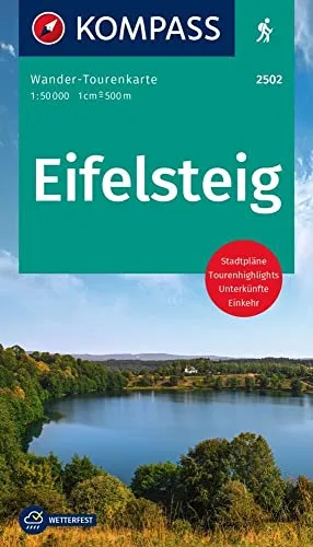 KOMPASS Wander-Tourenkarte Eifelsteig 1:50.000: Leporello Karte, reiß- und wetterfest