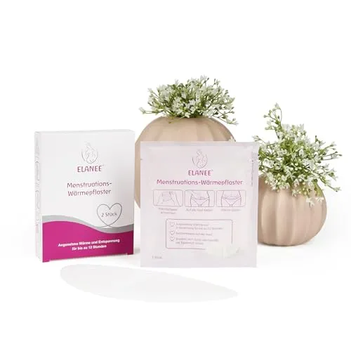 ELANEE Menstruations-Wärmepflaster, 12 Stunden Wärme für Bauch & Rücken