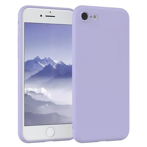 EAZY CASE - Silikonhülle für iPhone SE (2022/2020) / iPhone 8/7 Hülle Silikon Case weich stoßfeste Handyhülle Schutzhülle mit Kameraschutz Dünn Premium Schutz Cover TPU Phone Bumper in Lavendel Blau