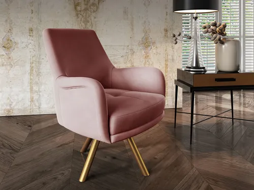 Drehsessel VALERIE in Altrosa in pink von Fun Möbel