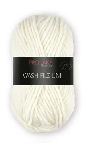 WASH-FILZ UNI von PRO LANA - Farbe 102 - 50 g / ca. 50 m Wolle