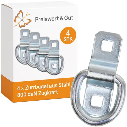 4x Zurrbügel Anhänger 800kg Zurrösen Zurrmulde 100% Stahl Ladungssicherung