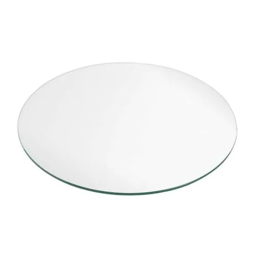 Glasplatte Terry 40cm Rund 8mm Gehärtetes Glas Scheibe Kaminplatte Bodenplatte Platzteller