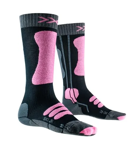 X-Socks Ski Jr 4.0 Kinder-Skisocken - Sportsocken mit innovativem Suppronation-Fußbett für gesunde Fußhaltung, optimalen Komfort und Temperaturregulation – ideal für junge Ski-Anfänger und sportlich ambitionierte Skikinder.