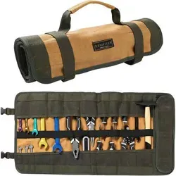 Werkzeug Rolltasche 25 Fächer Segeltuch Khaki
