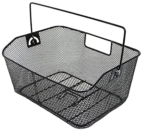 Fahrradkorb Drahtkorb für Gepäckträger Fahrradkorb hinten - Schwarz