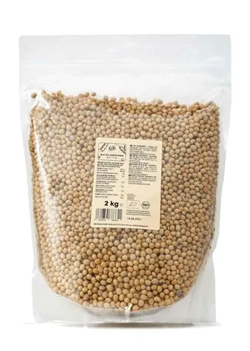 KoRo - Bio Sojabohnen 2kg - Getrocknet - Aus kontrolliert ökologischem Anbau - Vegane Eiweißquelle