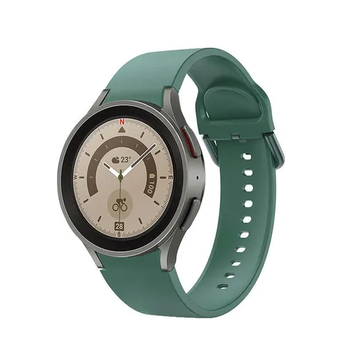 Armband 20 mm aus Silikon für Samsung Galaxy Watch 5 4 Smartwatch in Grün