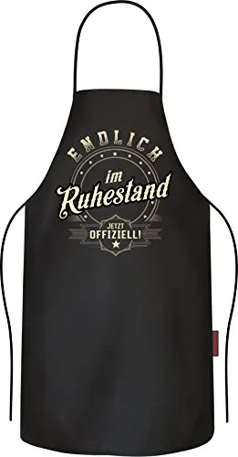 RAHMENLOS Original BBQ-Grillschürze Kochschürze: Das Geschenk zum Ruhestand Rente oder Pension