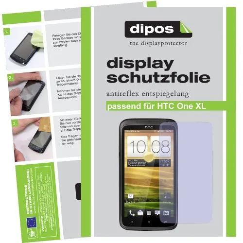 dipos I 2X Schutzfolie matt kompatibel mit HTC One XL Folie Displayschutzfolie