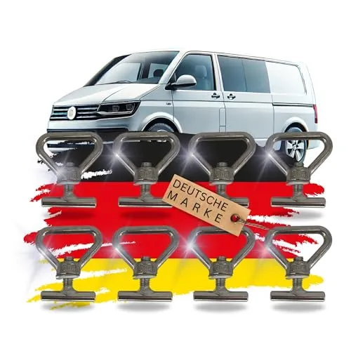 TronicXL Zurrösen Set für VW T5 T6 T6.1 in silber von TronicXL