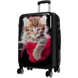 Produktbild Bunter Reisekoffer für Katzenliebhaber Größe M 67cm