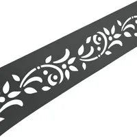 zaunzu Sichtschutz PREMIUM Dekor Floral1 Sichtschutz Anthrazit 2,55m