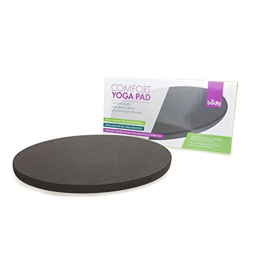 Comfort Yoga Pad, Ovales Schaumstoff-Kniekissen zur Entlastung der Knie und anderer Gelenke bei Yoga, Fitness, Gymnastik, Sport (36 x 18 x 2,6 cm)