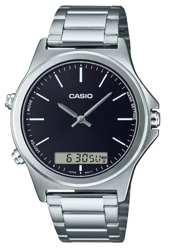 Casio Herren Analog-Digital Uhr A1923 mit Edelstahl Armband