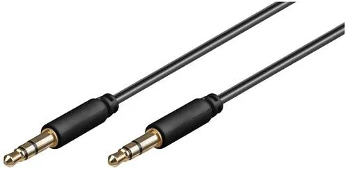 Goobay 69107 AV Audio Anschlusskabel [1x Klinkenstecker 3.5mm - 1x Klinkenstecker 3.5 mm] 2.00m Schwarz