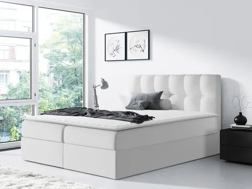 Mirjan24 Boxbett Weiß 120x200 cm mit Bettkästen - Stylisches Boxbett mit zwei praktischen Bettkästen für zusätzlichen Stauraum. Ideal für das Schlafzimmer, bequem und funktional gestaltet.