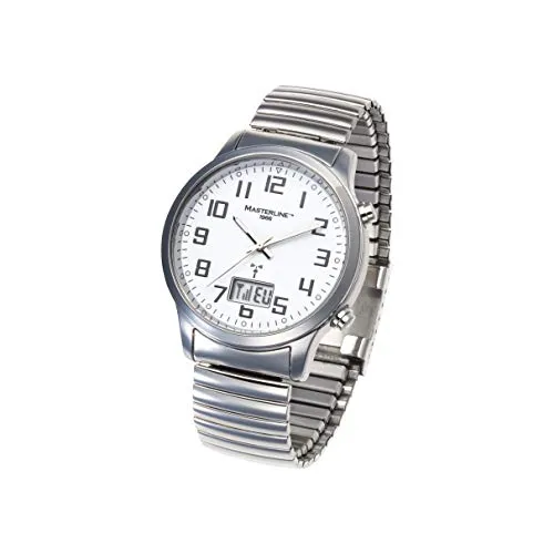 Masterline 1966 Funk-Uhr Analog-Digital Edelstahl Flex-Armband ML06228012