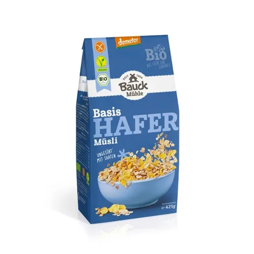 Bauck Mühle Hafermüsli Basis glutenfrei Demeter 425g von Bauckhof