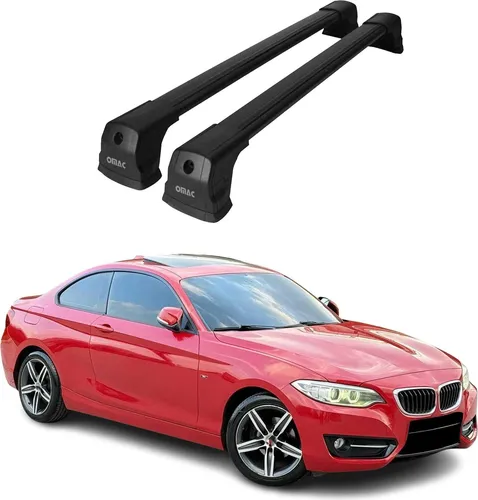 OMAC Dachträger für BMW 2er F22 2012-2024, Alu Schwarz, Multifunktional - Hochwertiger Dachgepäckträger aus Aluminium, leicht und abnehmbar. Ideal für Fahrräder, Skier und Gepäckboxen. Wasserbeständig und aerodynamisch für ein sicheres Fahrerlebnis.