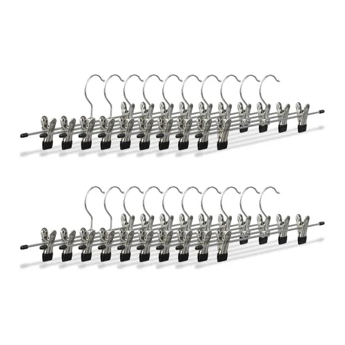 Hosenbügel metall Kleiderbügel Set Verstellbarer Hosenhalter rutschfest stabil
