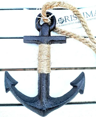 Metall Anker Maritim Schiffsanker Dekoration Deko 390g schwer Anchor Seil Hängen
