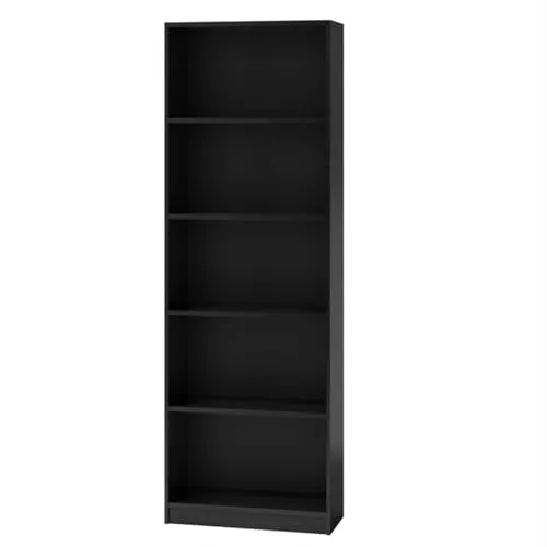 roe furniture Bücherregal mit 5 Fächern, Standregal 40 cm Breit, Büroregal, Aufbewahrungsregal mit Pflegeleichte Oberfläche für Büro oder Wohnzimmer, 182x40x25 cm