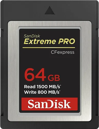 SanDisk Extreme PRO CFexpress Card Type B 64GB - Ultra-schnelle 1500 MB/s Lesegeschwindigkeit, ideal für professionelle Fotografen und Videografen