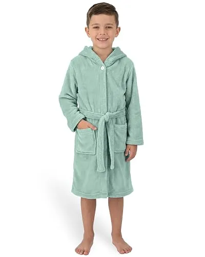 Gräfenstayn Kinderbademantel Fleece mit Kapuze – Flauschiger Bademantel für Jungen & Mädchen