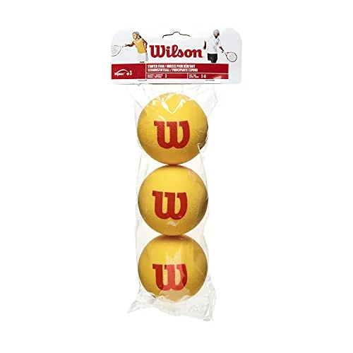 Wilson Starter Foam Ball 3 Pack, Yellow, 3, WRZ258900