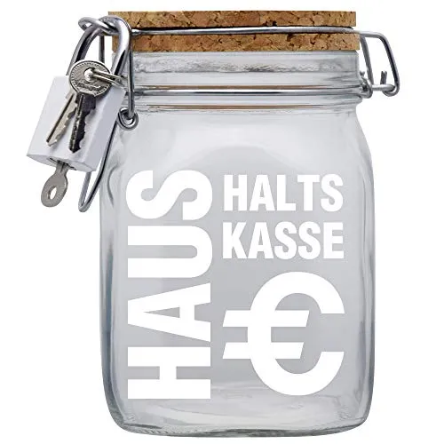 Spardose Haushaltskasse Transparent L