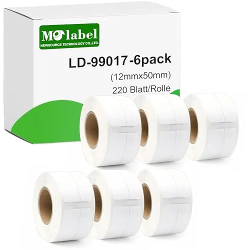 Molabel 6 Rollen 99017/S0722460 Ordneretiketten, 12 x 50 mm