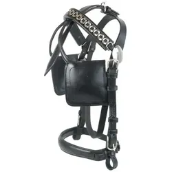 Brama-West Pferde-Halsteil Leder Kappzaum für Ponys in braun von BRAMA WEST