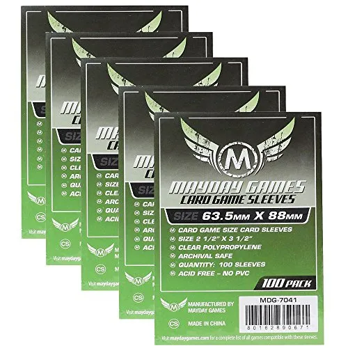 Mayday Games Standard Hüllen 63,5x88mm - 500 Stück - Schutzhüllen für optimale Kartenpflege! Ideal für LCGs wie