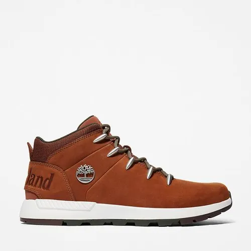 TIMBERLAND Sprint Trekker Boots Herren - Wetterfeste Wanderstiefel in Größe 44 - Wanderschuhe aus strapazierfähigem Leder mit dämpfender EVA-Zwischensohle und Zuglasche für einfaches An- und Ausziehen – perfekt für jedes Abenteuer.