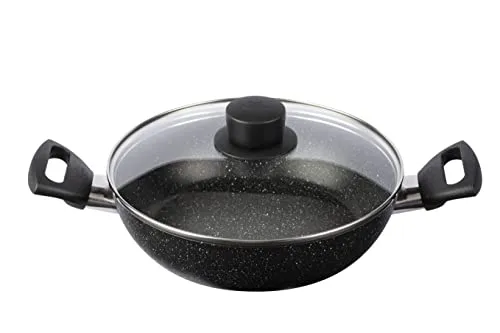 BALLARINI Vipiteno Bratentopf mit Deckel, Bräter Induktion, Antihaftbeschichtet, Schmortopf, Aluminium, rund, Ø 24 cm