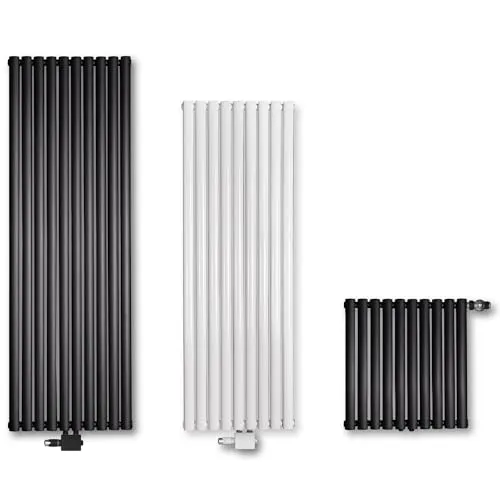 VILSTEIN Design Heizkörper Flach, 2070W - Heizkörper in modernem Design, ideal für alle Wohnräume und Badezimmer. Doppellagig, mit Mittel- und Seitenanschluss für einfache Installation und flexible Einsatzmöglichkeiten.