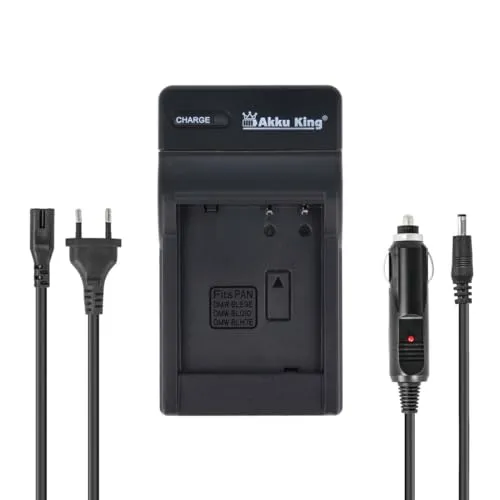 2in1 KFZ + Netz Ladegerät kompatibel mit Panasonic Akku DMW-BLG10, DMW-BLG10E, CS-BLG10MC