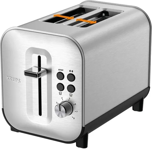 Krups KH682D Excellence Toaster - Toaster mit 8 Bräunungsstufen und 4 Funktionen, ideal für individuelle Toast-Ergebnisse. Mit herausnehmbarer Krümelschublade für einfache Reinigung.