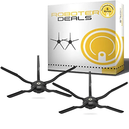 Seitenbürsten, Ersatz-Bürste (2 Stück) 5-armig schwarz für Roborock S5, S5 MAX, S6, S6 MAX, S6 MAXV, S6 Pure, S7,S7 Plus, S7+