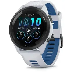 Garmin Forerunner 265 Smartwatch - Sportuhr in Weiß - GPS & Sportuhren mit 1.3 Zoll Bildschirm, Herzfrequenz-Messgerät und Schlafaufzeichnung für vielseitiges Training im Indoor- und Outdoor-Bereich.