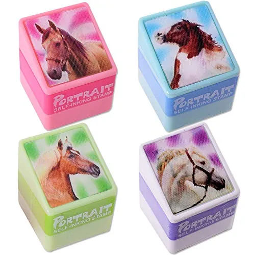 Stück TE-Trend Stempelset Stempel Pferd Bauernhof Wechselbild Wackelbild Lentikular Motiv Mädchen Mitgebsel Kindergeburtstag 4