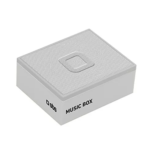 SBS Bluetooth-Lautsprecher, 3 W, Micro-USB-Anschluss zum Aufladen und AUX-Eingang, BT 4.2, Weiß