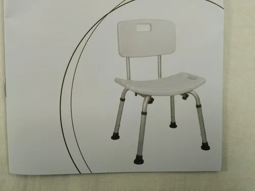 Akriva Duschhocker Stuhl Sitz mit Rückenlehne höhenverstellbar  AD354L Weiß