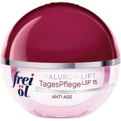 Frei Öl Anti Age Hyaluron Lift Tagespflege LSF 15 50 ML - Medizinische Körperpflege mit 4-fach Anti-Falten-Wirkung, schützt vor UV-Strahlen und mindert Falten, ideal für normale bis trockene Haut.