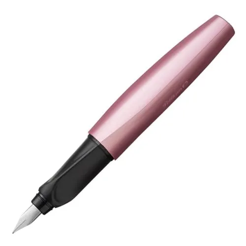 Pelikan Twist Füllhalter, Edelstahl-Feder in Strichbreite M inkl. Tintenpatrone, girly rose