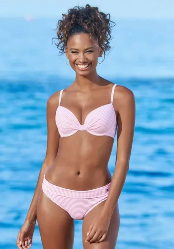 s.Oliver Bügel-Bikini in Knoten-Optik rosa 34 - Bademode für stilbewusste Frauen, wattierte Schalen und verstellbare Träger für perfekten Sitz, gefertigt aus umweltfreundlichem Recycling-Polyamid.