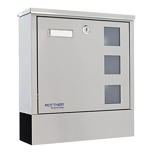 Rottner Briefkasten T06331 Lago Inox, Silber